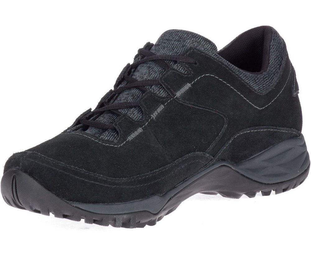 Buty Sportowe Merrell Damskie Czarne - Addison Skórzane Waterproof Q2 - 762095-KVM